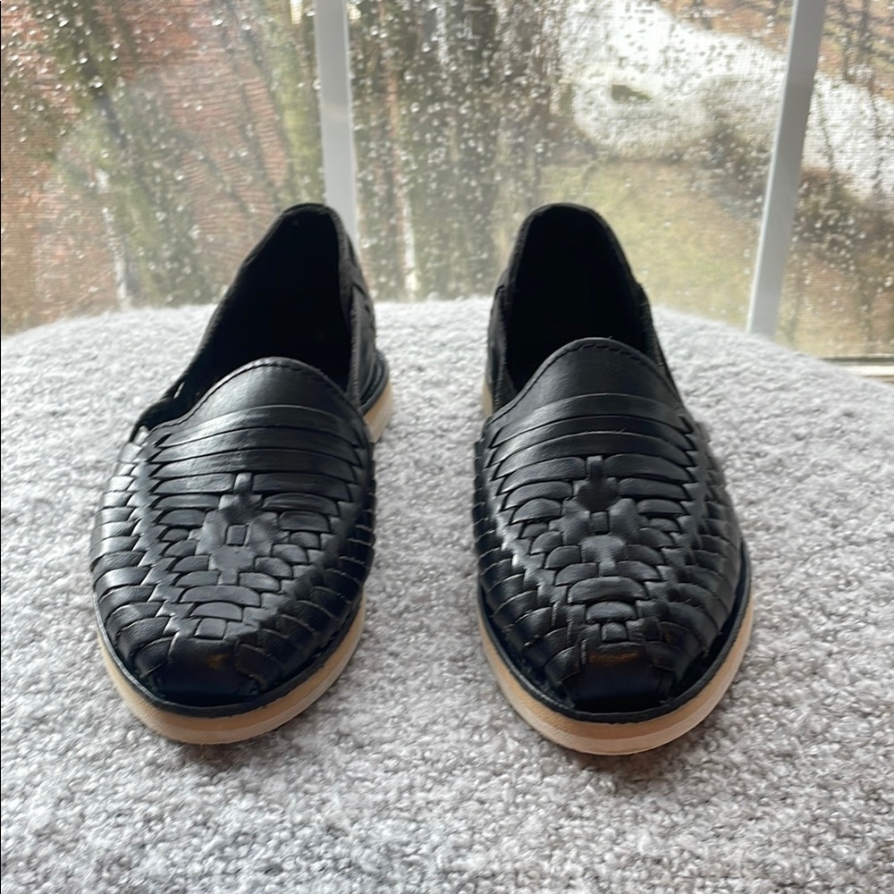 Women’s  Black Woven Loafers